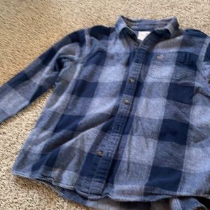 Hollister size XL blue and grey flannel